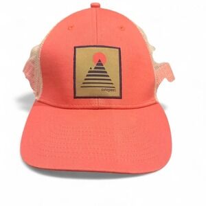 Peach colored Cotopaxi trucker‎ hat